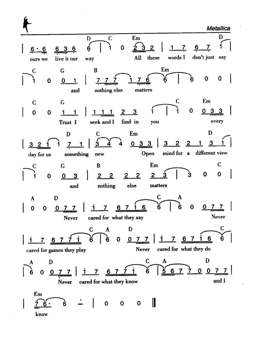 Nothing Else Matters（其余全无所谓）