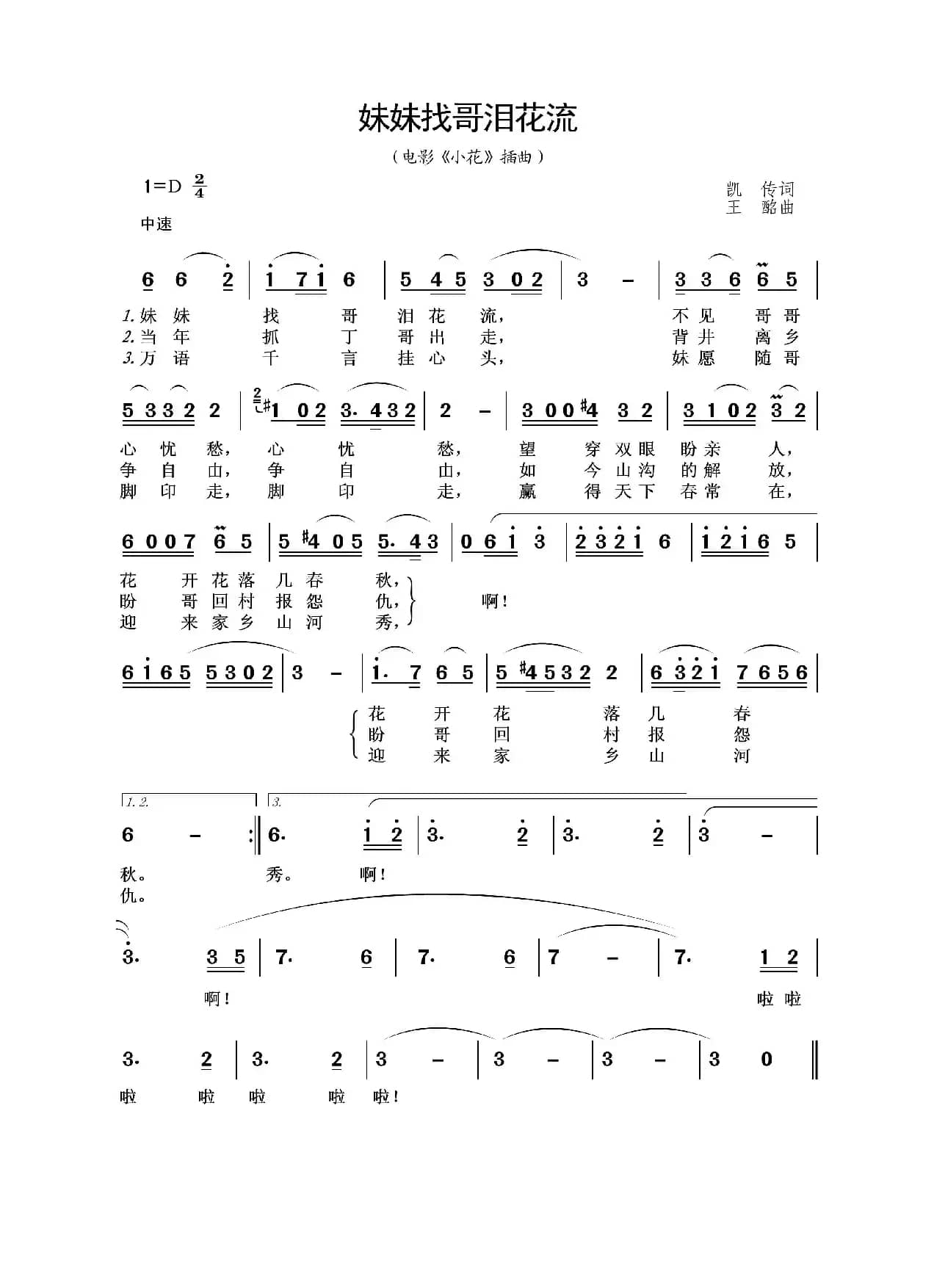 妹妹找哥泪花流