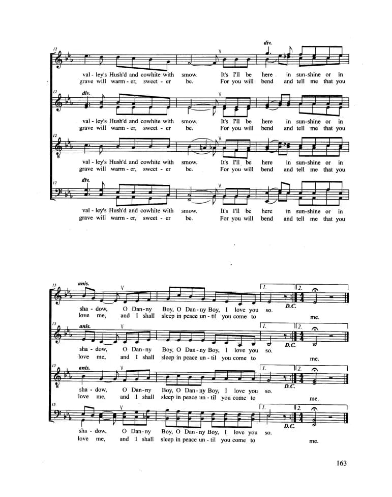 DANNY BOY（合唱 正谱）