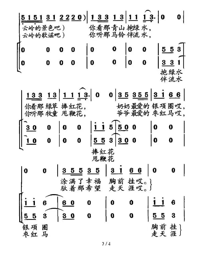 云岭是我家（合唱）