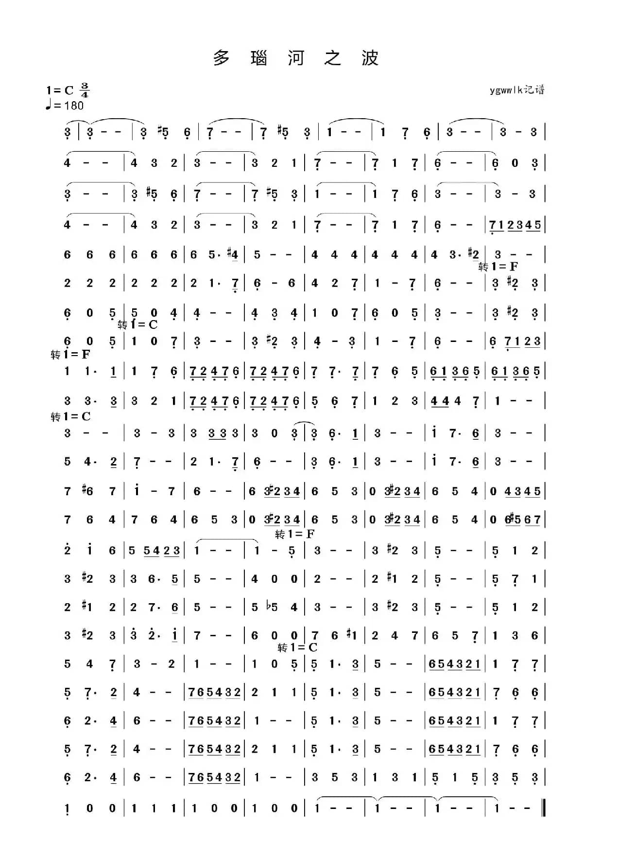 多瑙河之波圆舞曲
