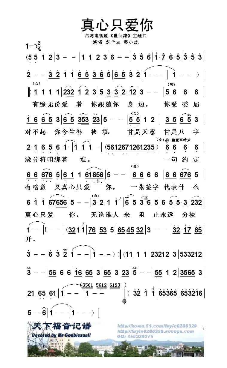 真心只爱你（电视剧《世间路》主题曲）