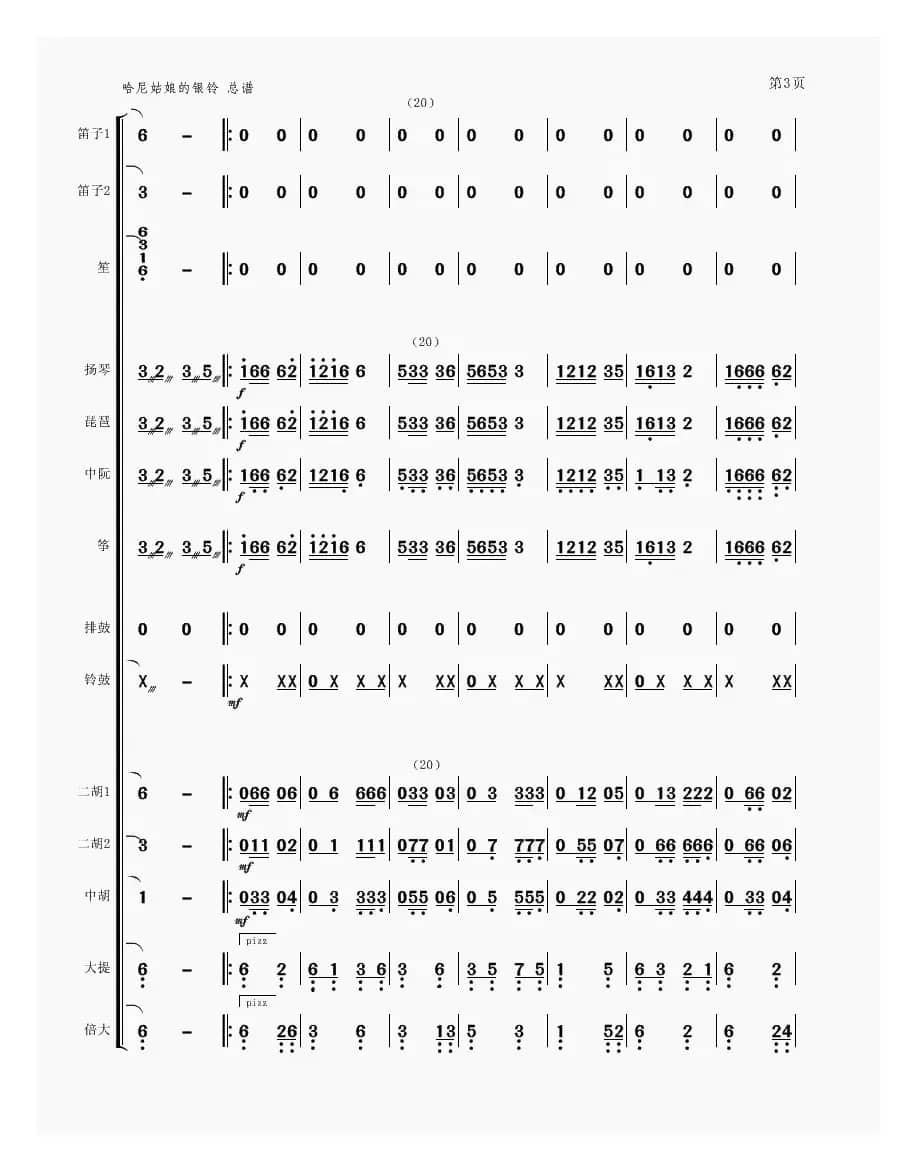 哈尼姑娘的银铃（民乐合奏）