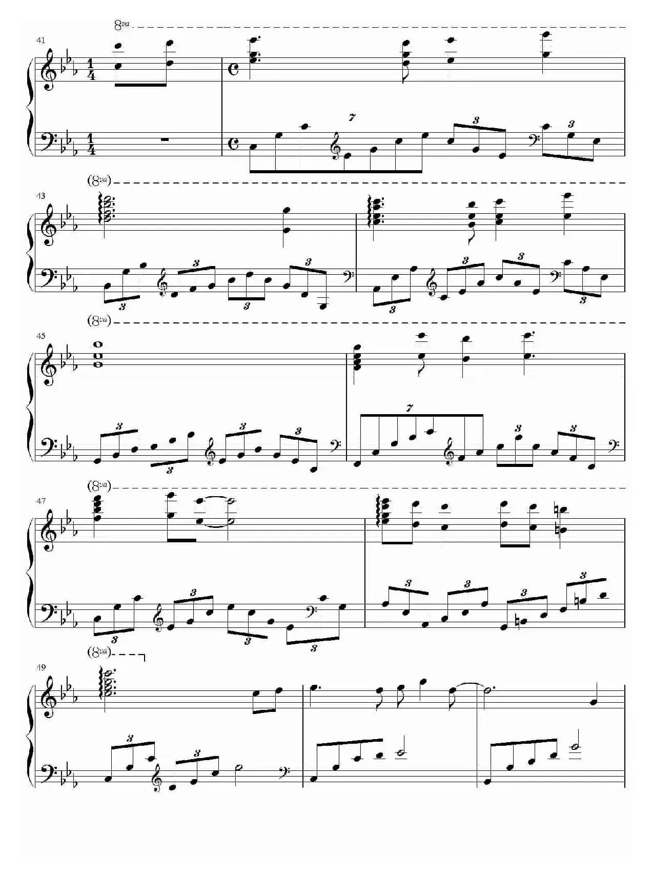 天空之城（钢琴谱）