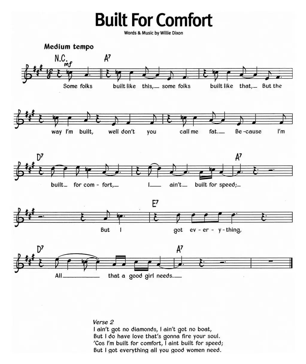 蓝调音乐：Built For Comfort