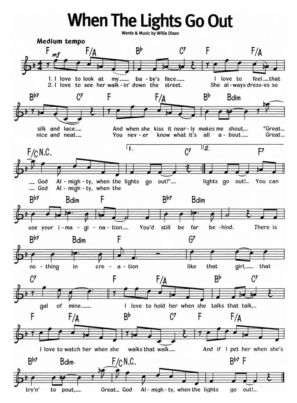 蓝调音乐：When The Lights Go Out