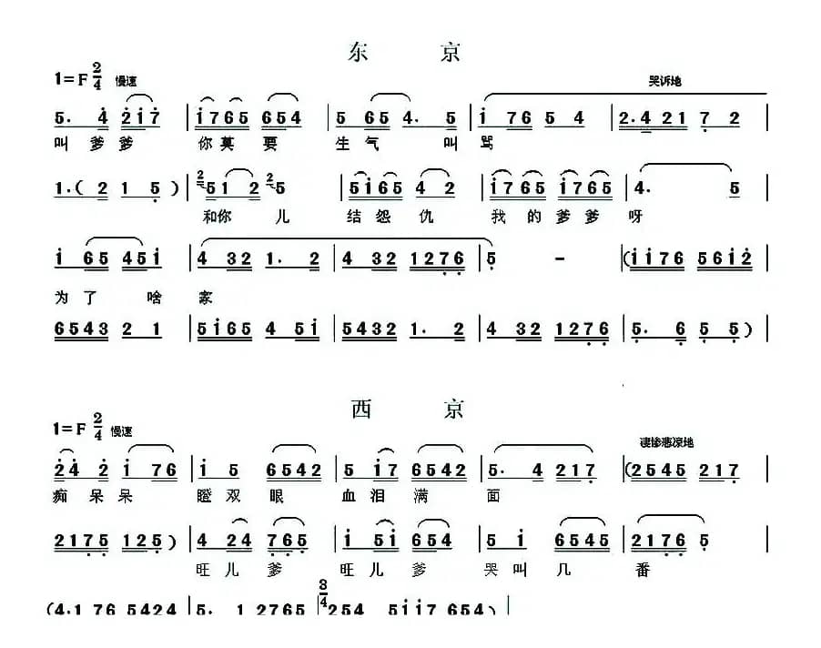 [眉户]眉户调谱例