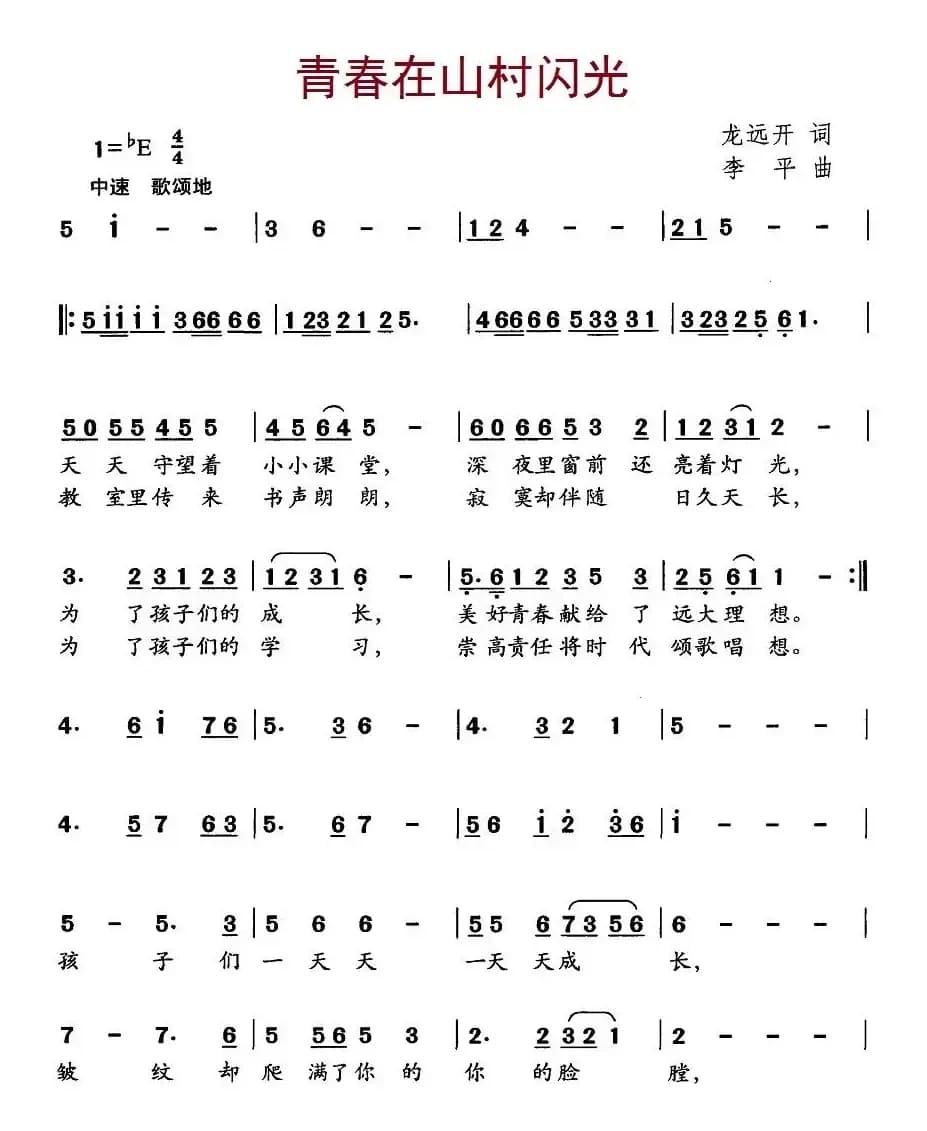 青春在山村闪光