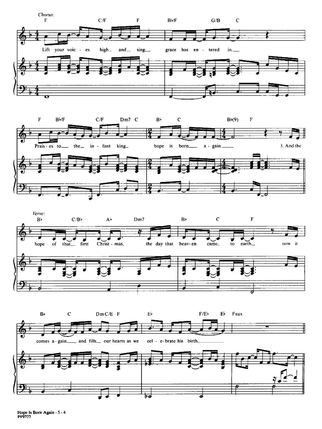 Hope Is Born Again（希望重现）（正谱）