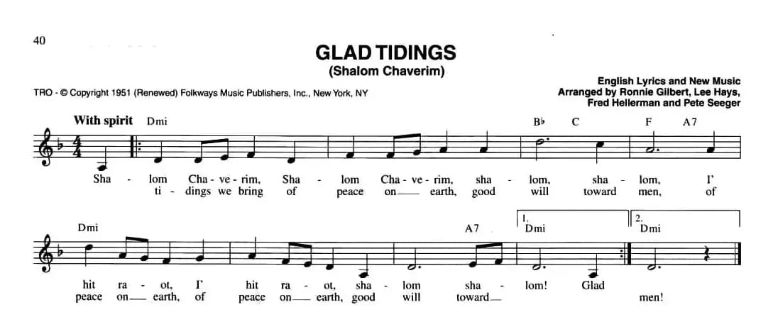 GLAD TIDINGS