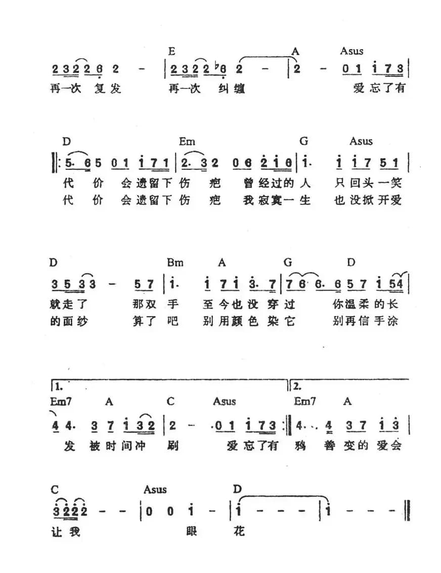 蒙娜丽莎（带和弦）