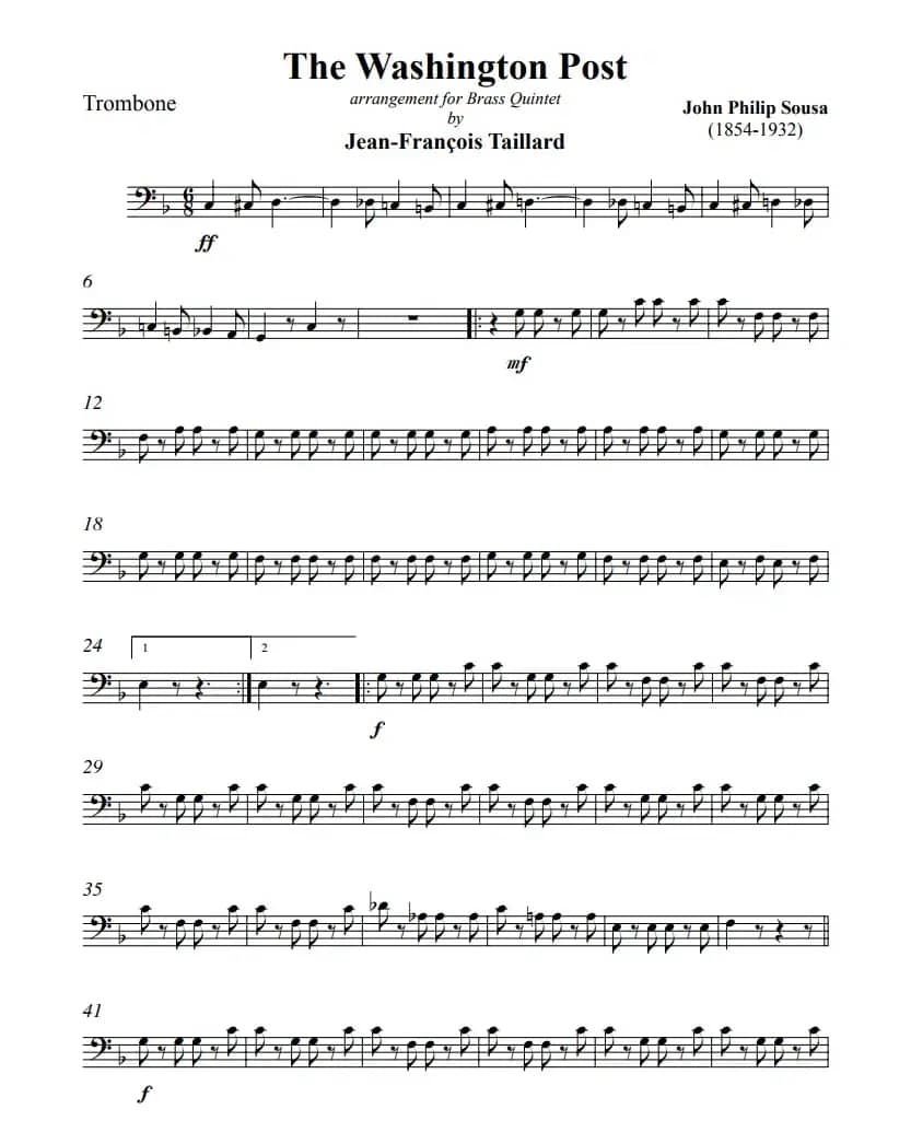 苏萨-华盛顿邮报（铜管五重奏）