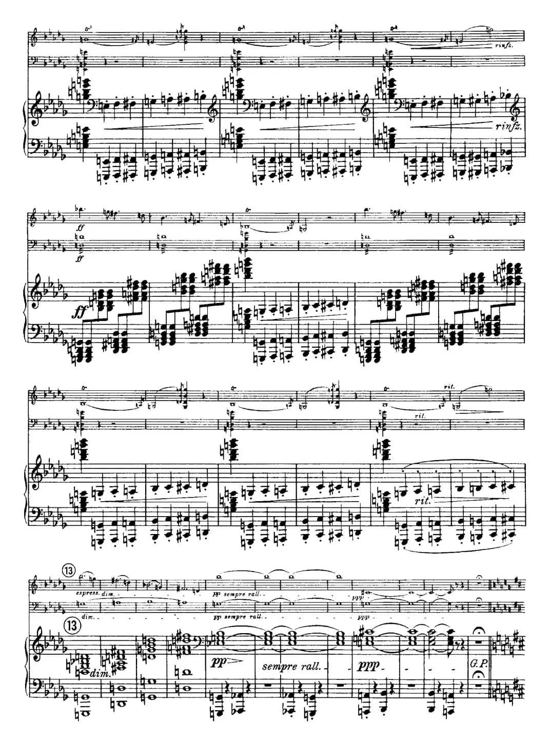 Franck《Piano Trio Op.1 No.1,F-sharp minor》(Ⅲ、小提琴+大提琴+钢琴伴奏)
