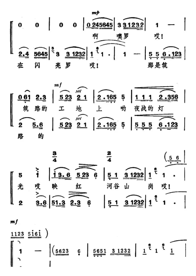 茫茫的高原上(男女声二重唱)