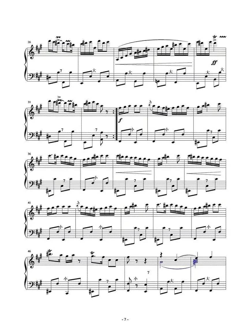 春天（手风琴曲谱）