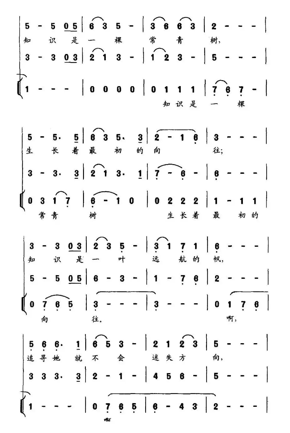 乘着知识的翅膀（合唱）
