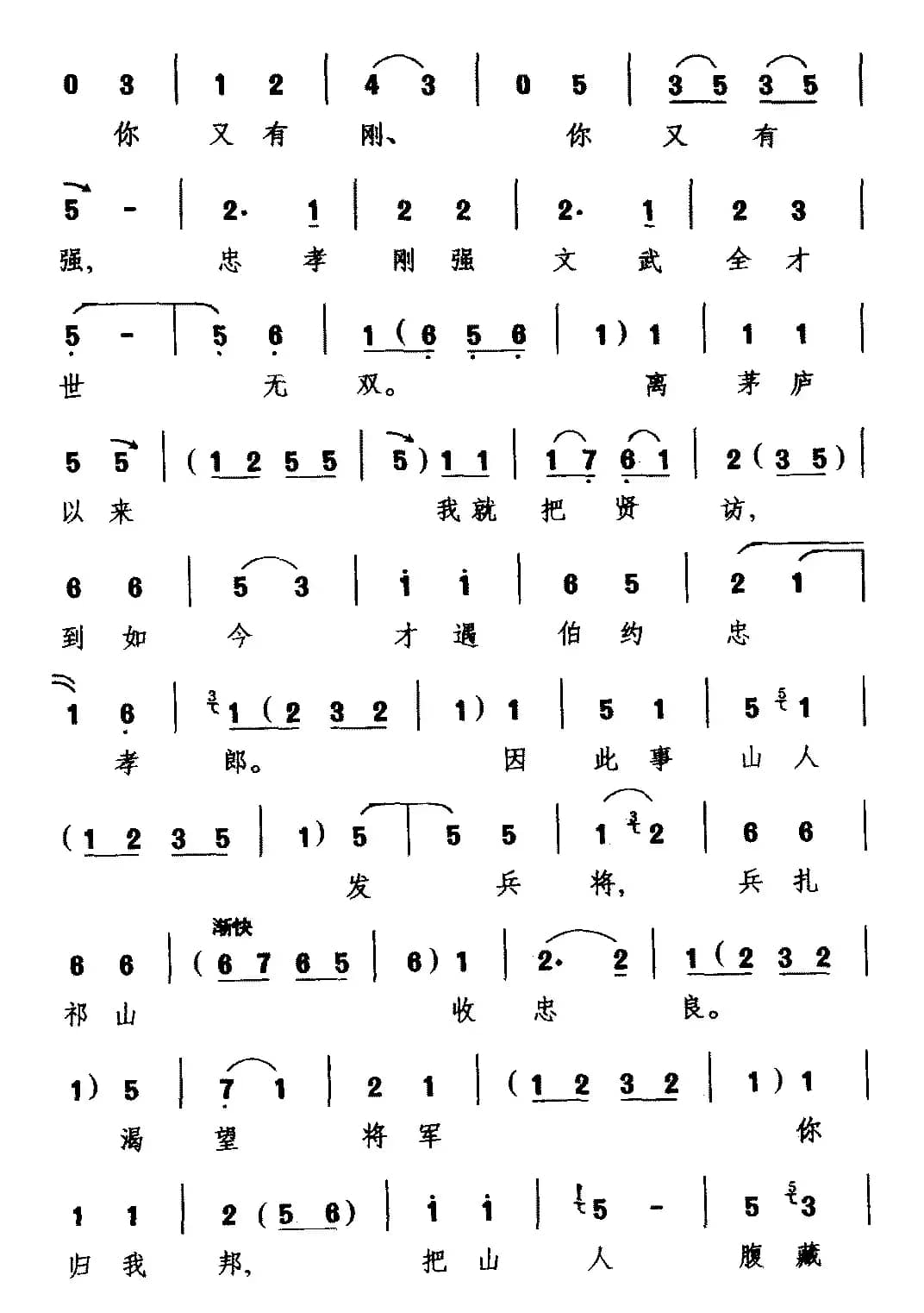 [越调]说什么打了败仗脸无有光（《收姜维》选段 诸葛亮唱）