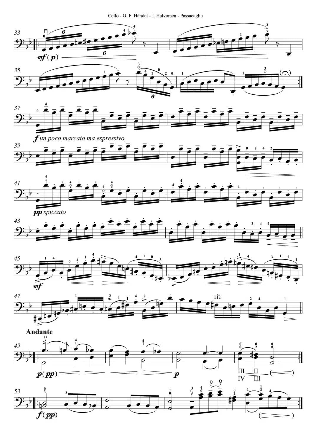 Passacaglia 帕萨卡利亚（大提琴）