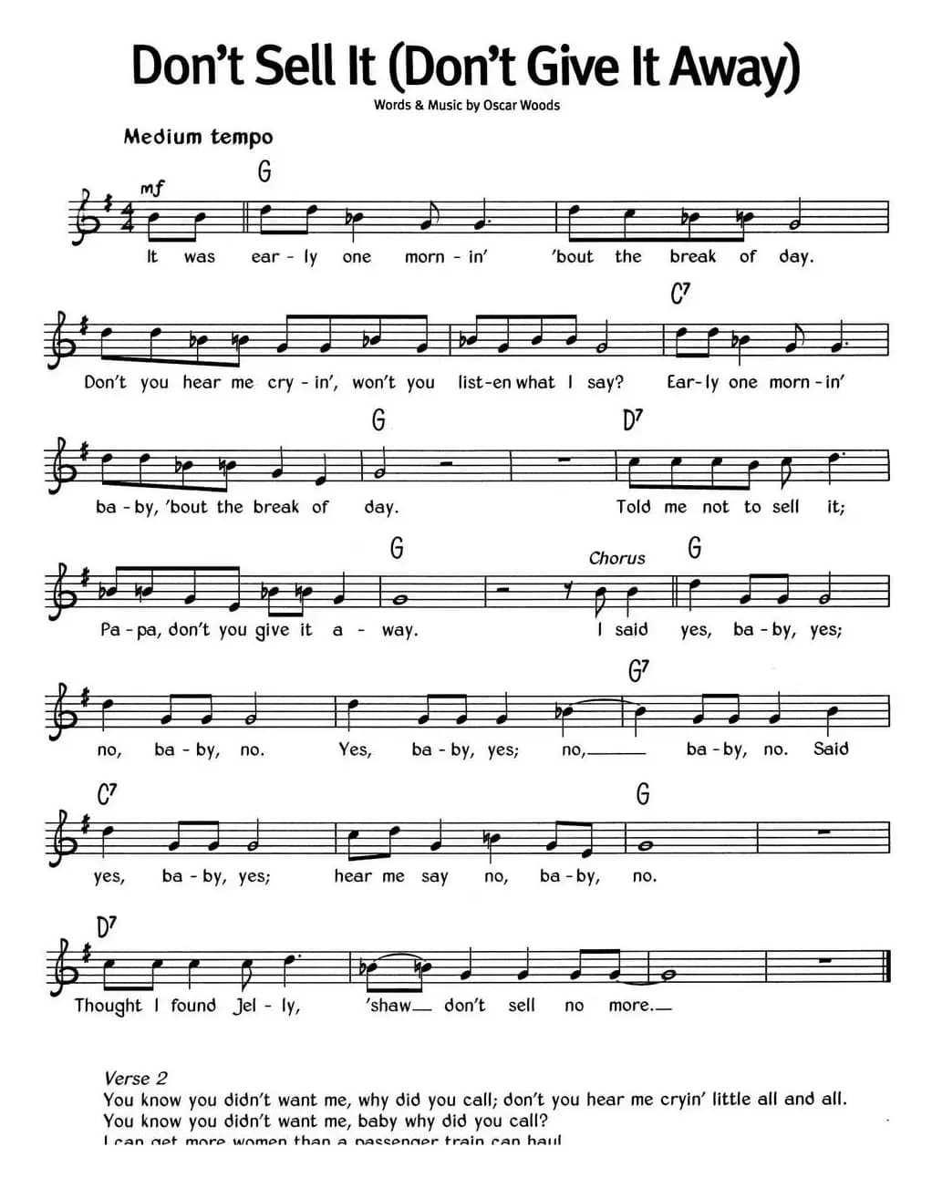 蓝调音乐：Don't Sell It（Don't Give It Away）