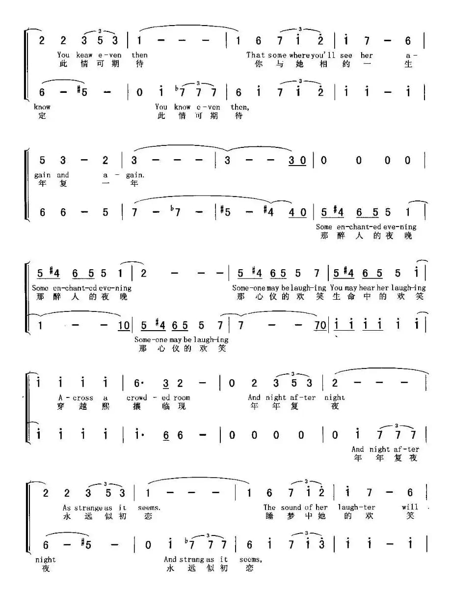 那醉人的夜晚（男女声二重唱 [美]）