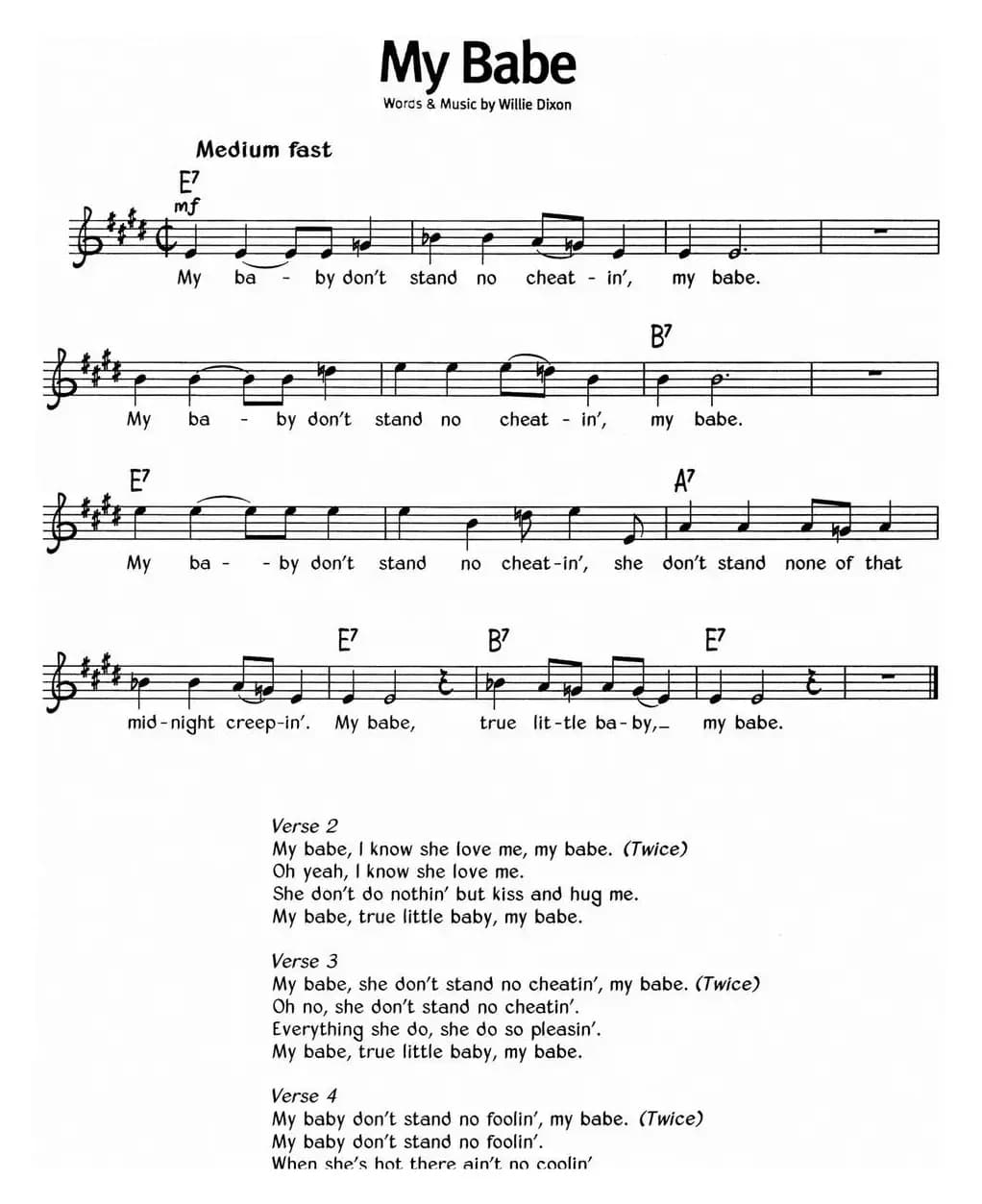 蓝调音乐：My Babe