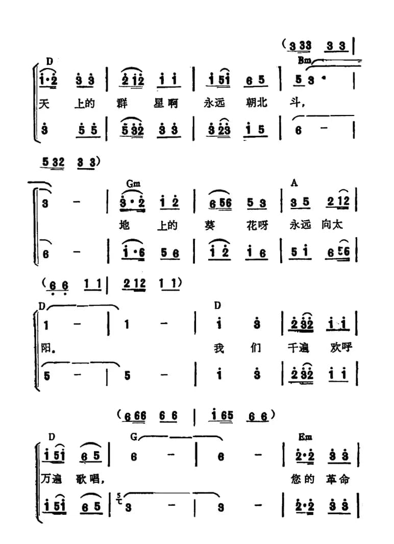 毛主席啊，我们永远忠于您