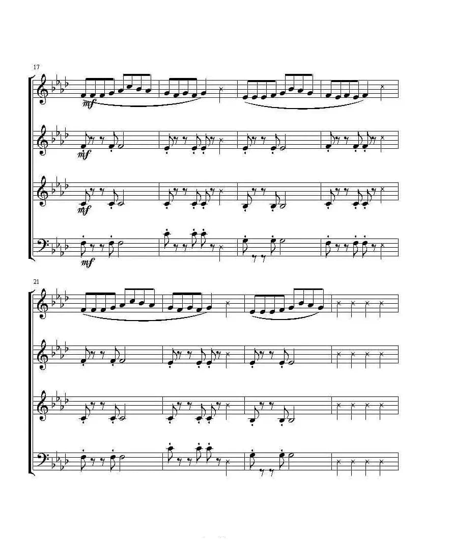 小苹果（无伴奏人声合唱）（五线谱）