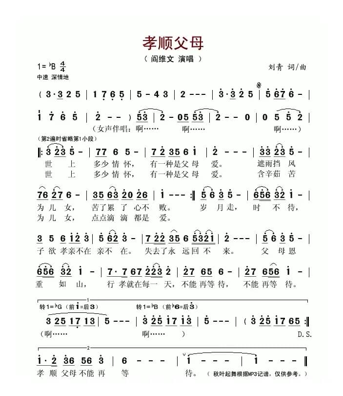 孝顺父母(又名:孝顺父母,不能再等待)