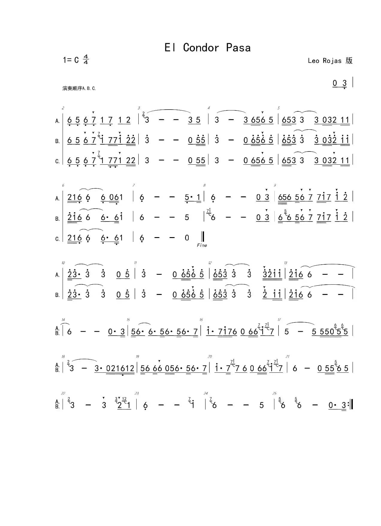 El Condor Pasa（排箫）