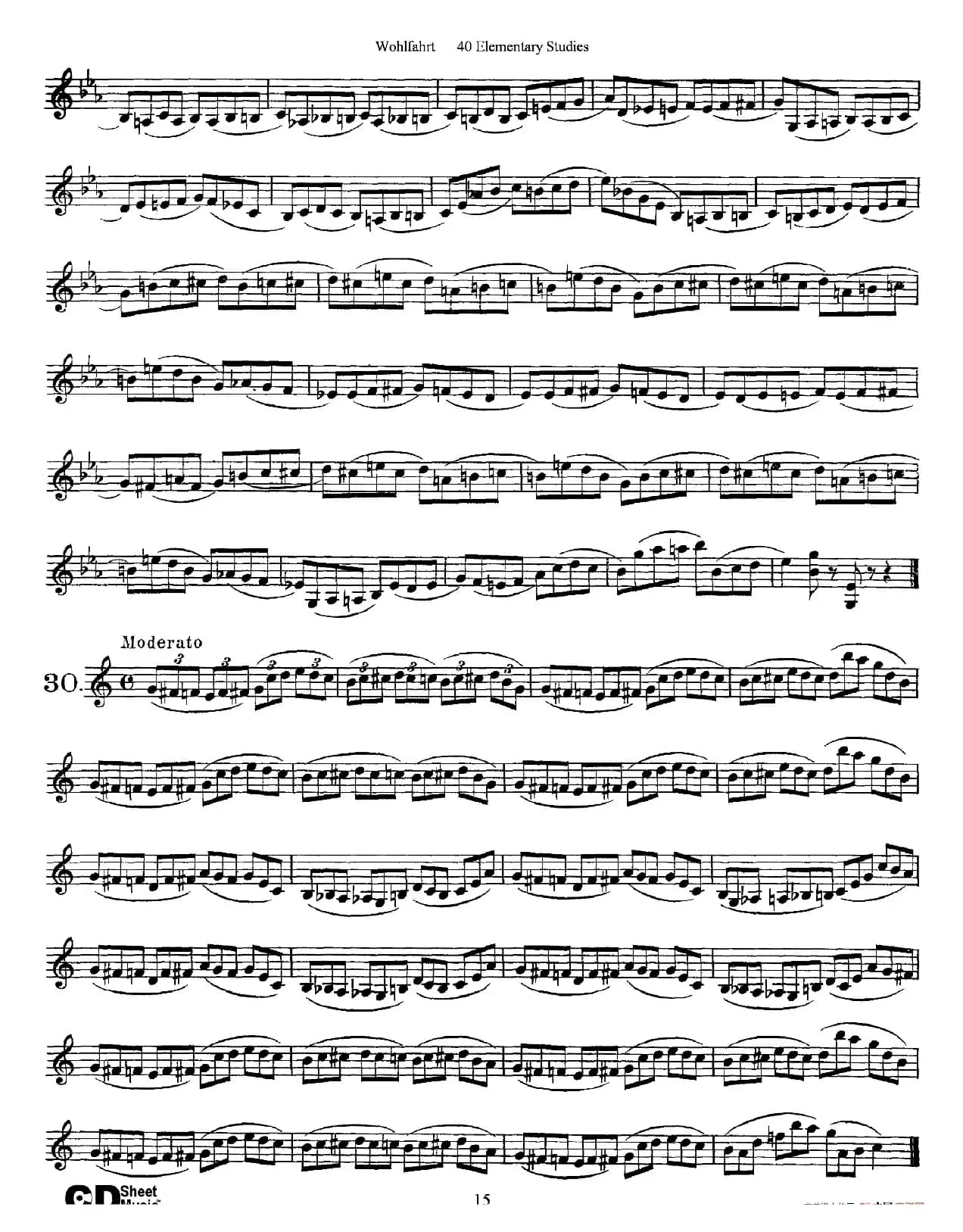 Wohlfahrt《40 Elementary Studies,Op. 54》(沃尔法特《40首小提琴练习曲》)