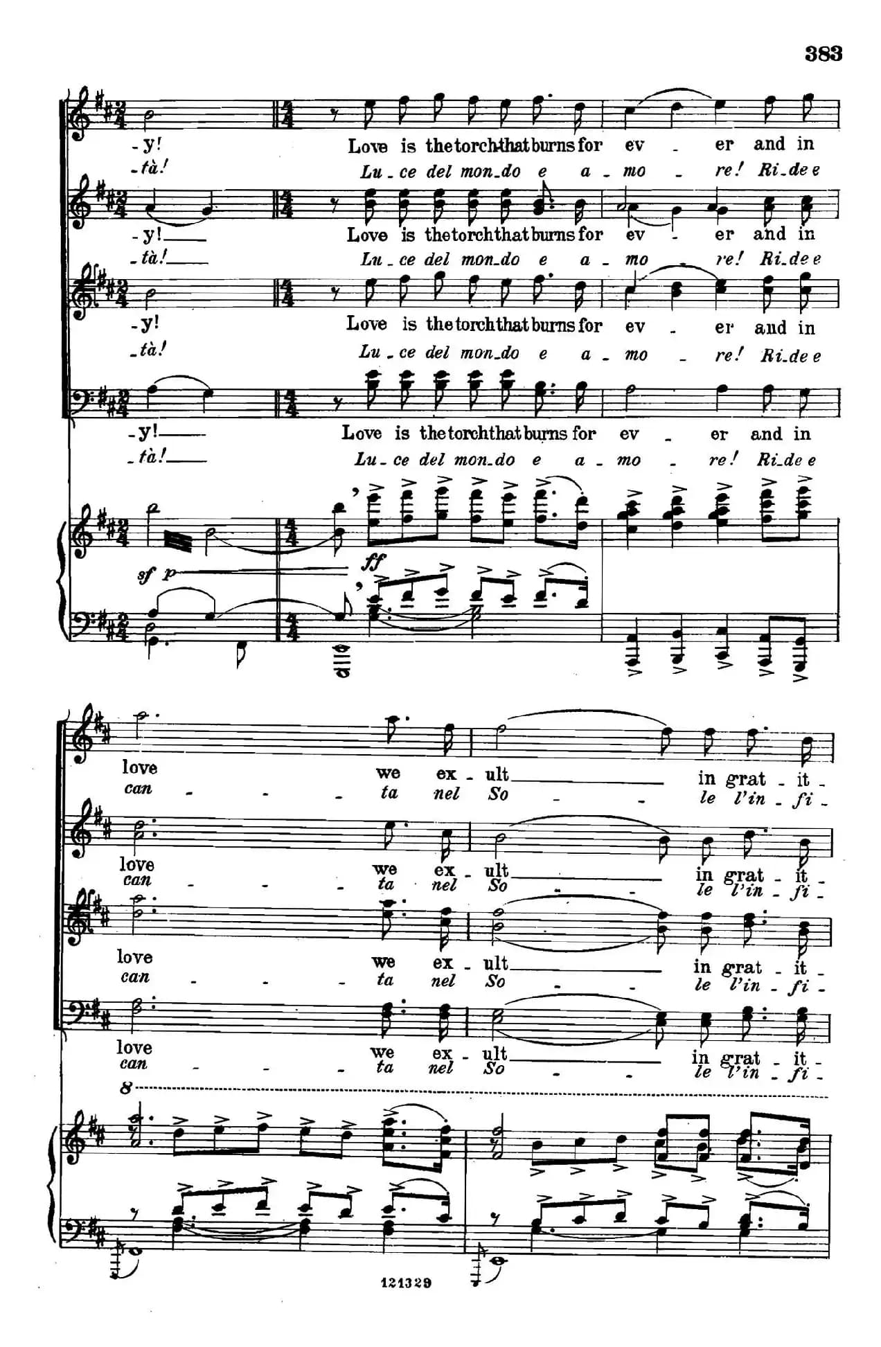 《图兰朵公主》三幕五场歌剧（英意双语）全谱（钢琴伴奏谱 P374——397）