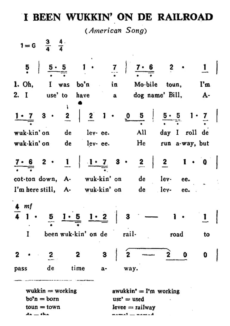 [美]I BEEN WUKKIN’ON DE RAILROAD（我曾工作在铁路上）