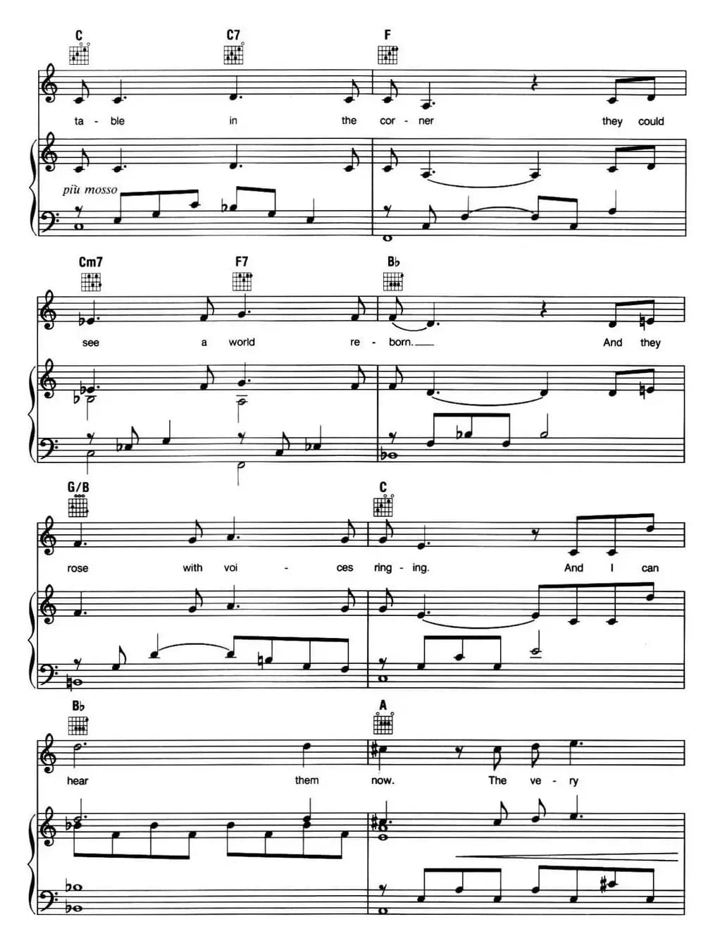 Empty Chairs at Empty Tables (音乐剧《悲惨世界》(Les Miserables)选曲、正谱 )