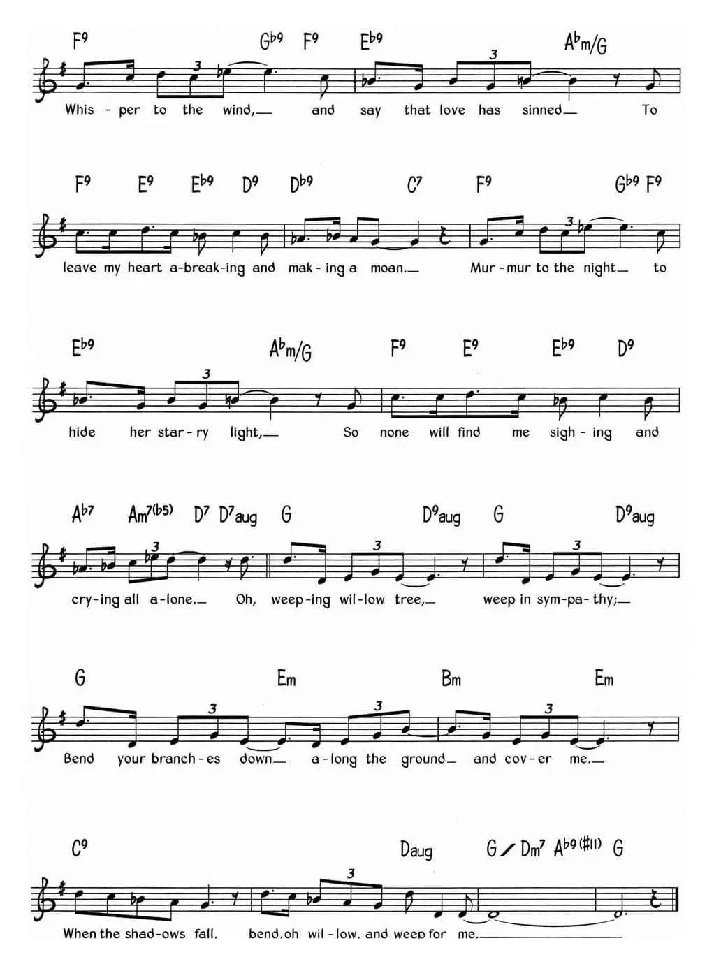 蓝调音乐：Willow Weep For Me