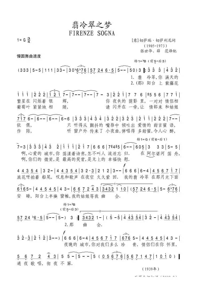 翡冷翠之梦（意）