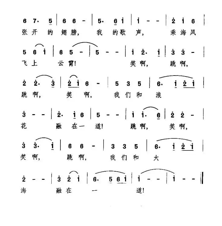 大海的女儿（王健词 万长海曲）