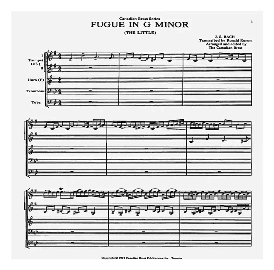 巴赫 G小调赋格曲（铜管乐队演奏）