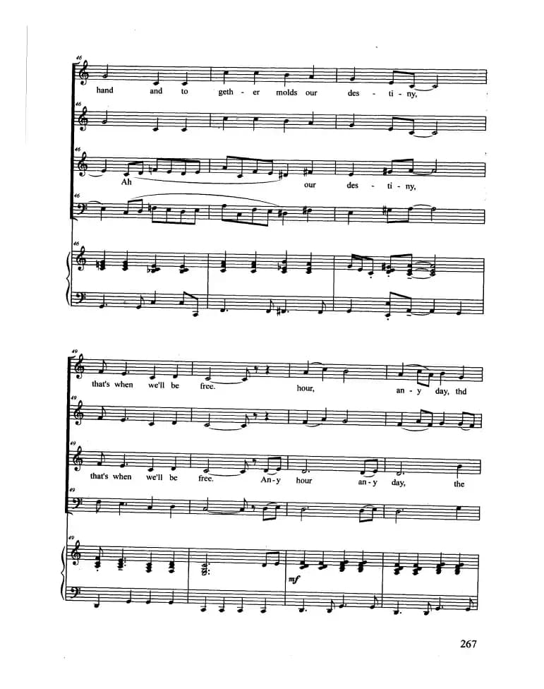 Hymn To Freedom（合唱 正谱）