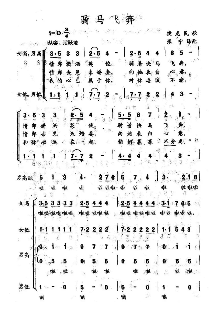 骑马飞奔（合唱 [捷克]）