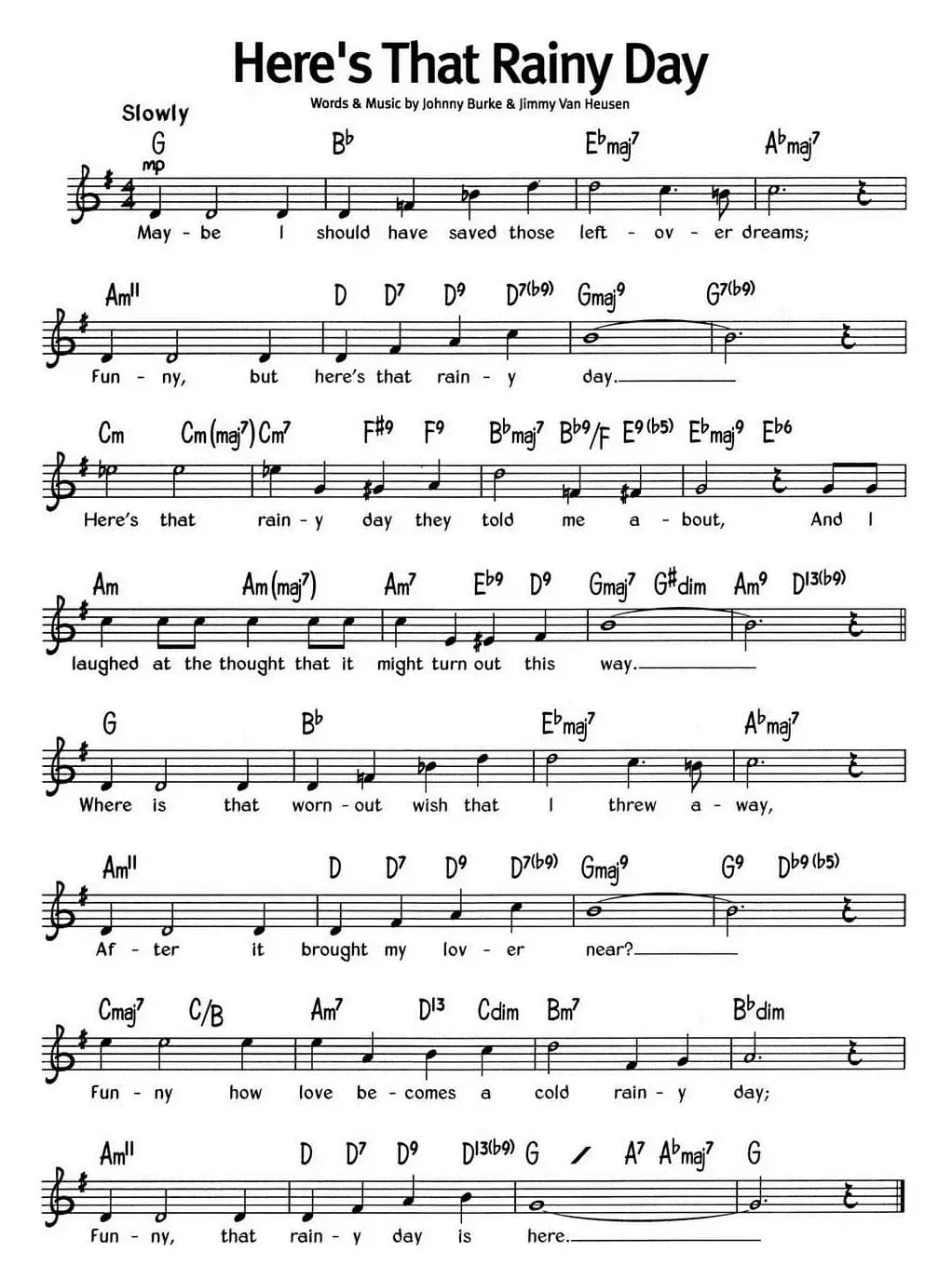 蓝调音乐：Here's That Rainy Day