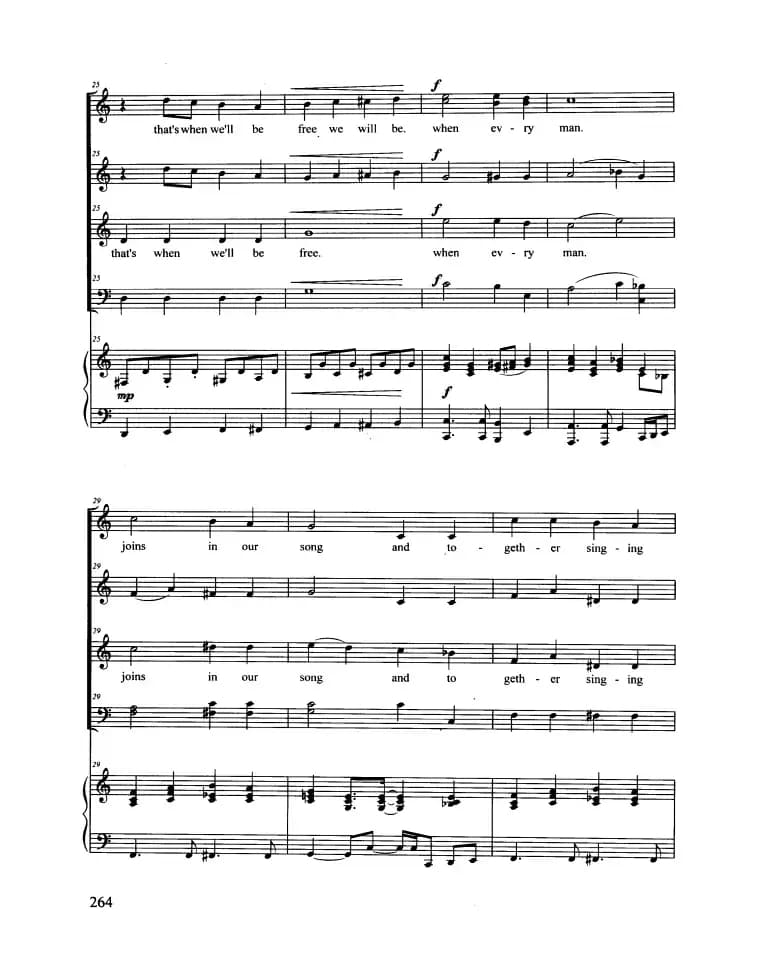 Hymn To Freedom（合唱 正谱）