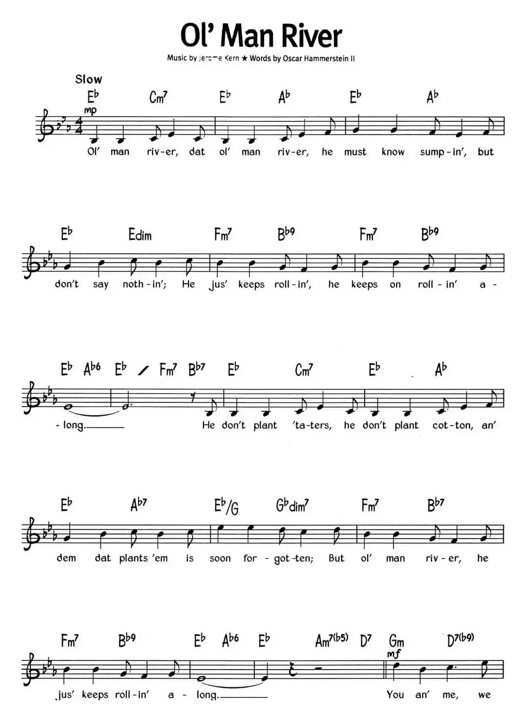 蓝调音乐：Ol' Man River