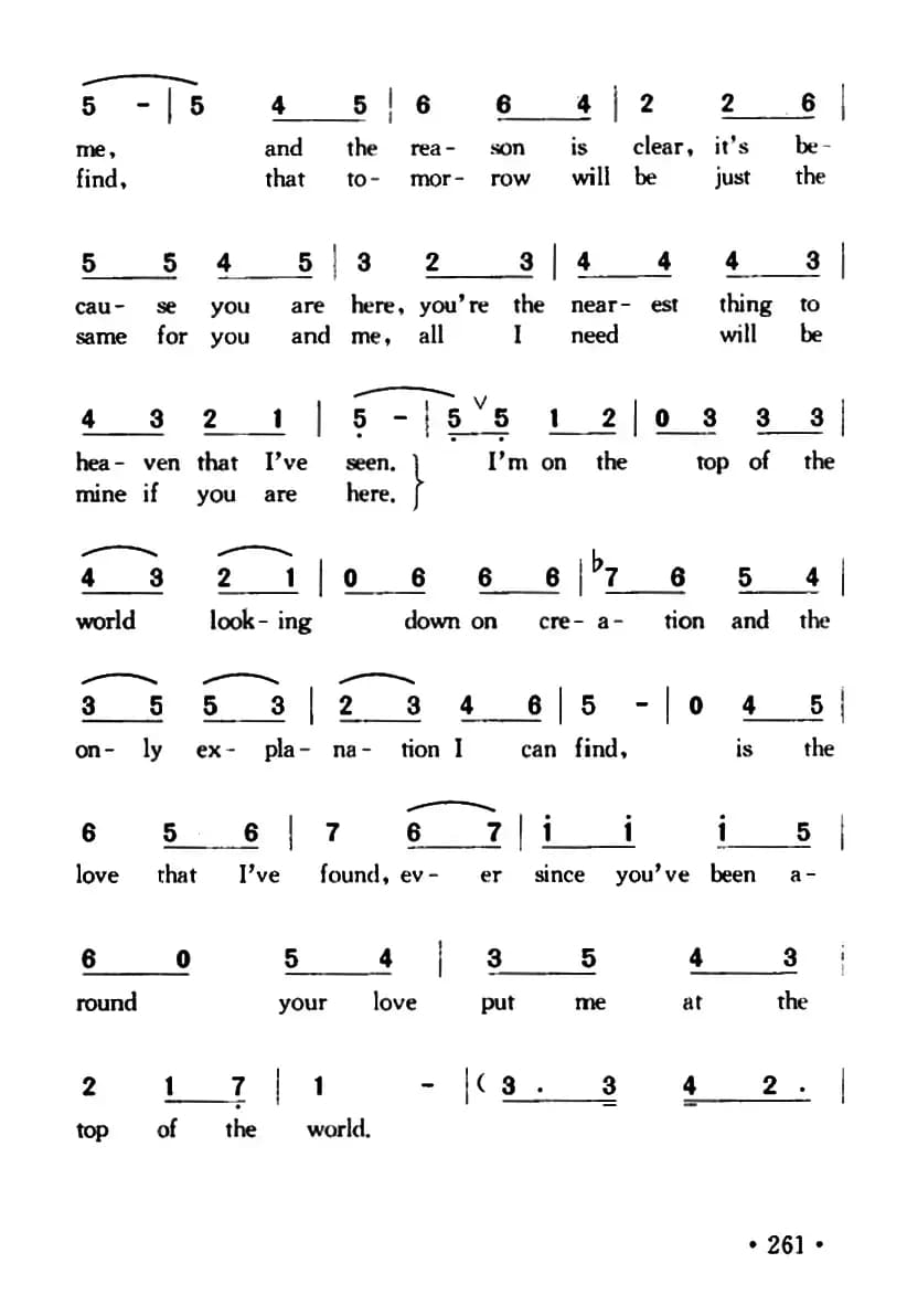 Top Of The World（世界之巅）