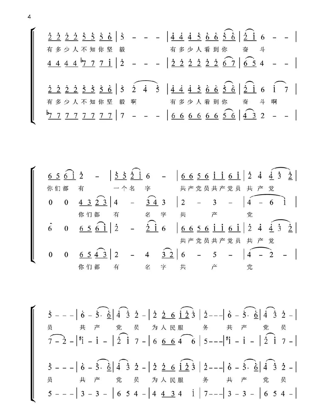 共产党员（潘鹏辉词 陈红照曲）