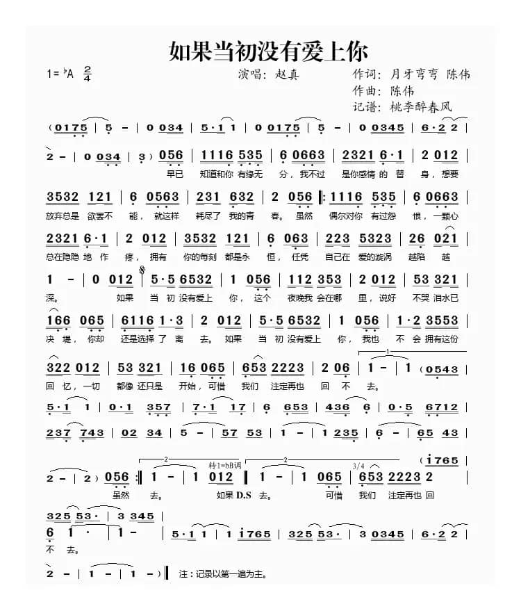 如果当初没有爱上你