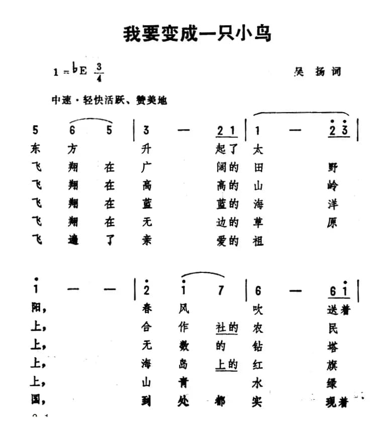 我要变成一只小鸟