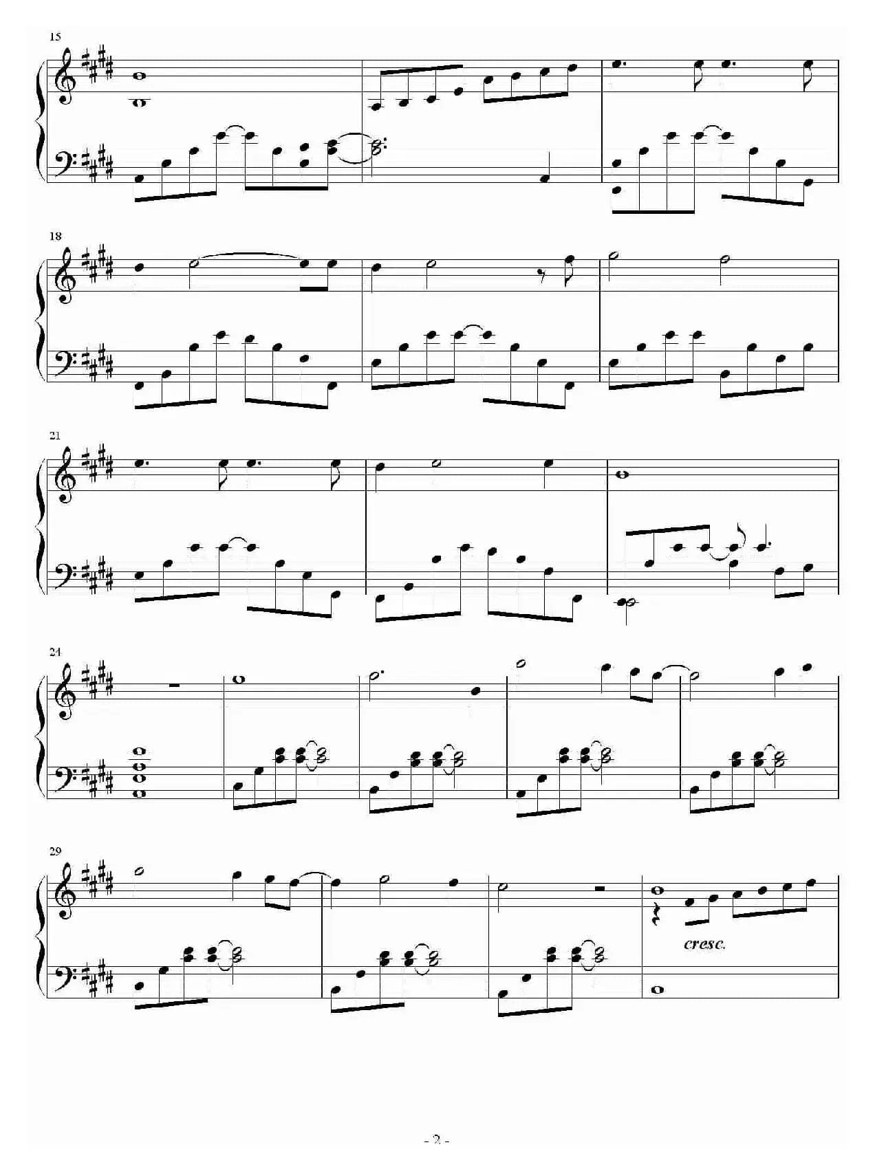 my heart will go on（钢琴谱）