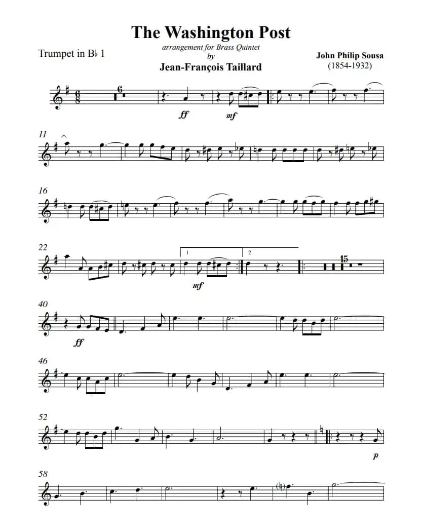 苏萨-华盛顿邮报（铜管五重奏）