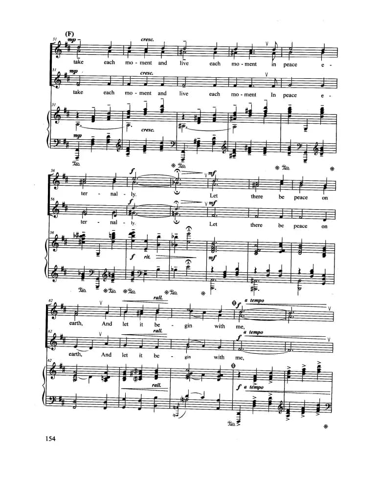 Let There Be Peace on Earth（合唱 正谱）