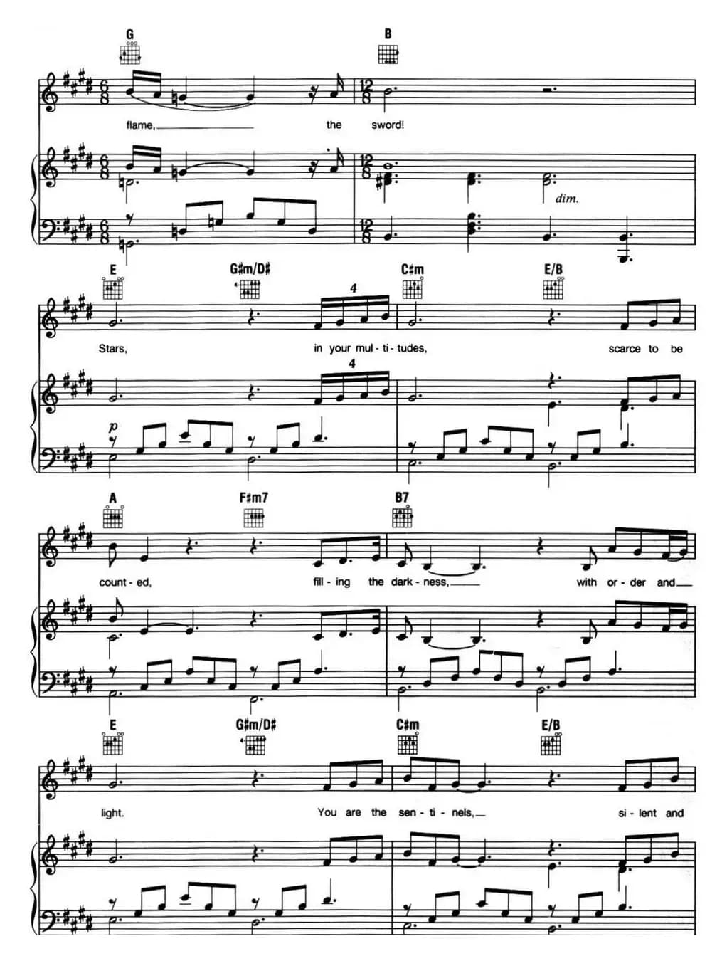 Stars (音乐剧《悲惨世界》(Les Miserables)选曲、正谱 )